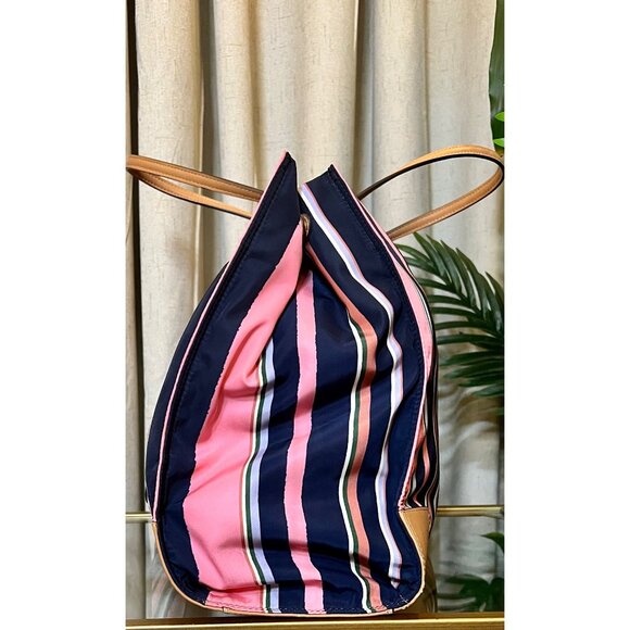Tory Burch Multi Striped Ella Tote - Picture 3 of 10